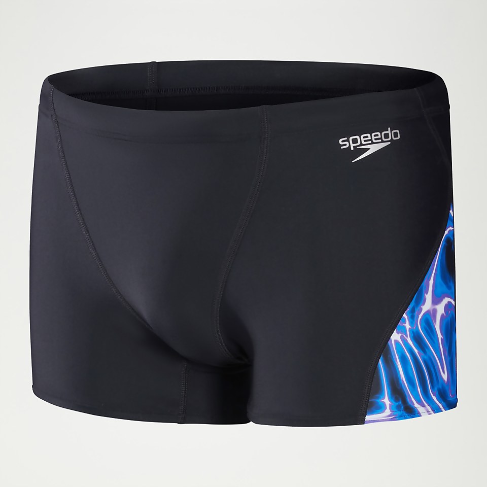 Men's Allover V-Cut Aquashorts Black/Blue