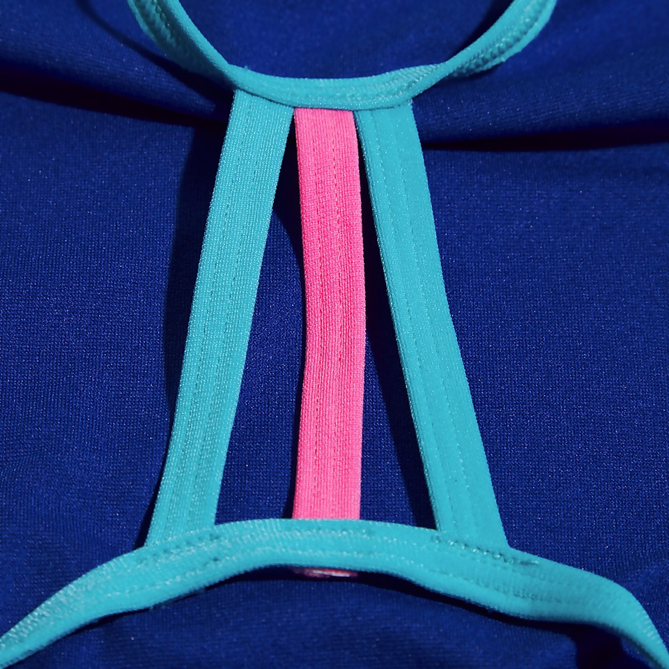 Maillot de bain Fille Solid Lane Line Back rose