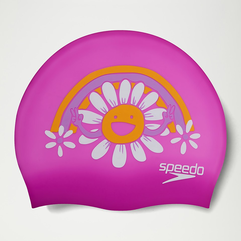 Junior Printed Silicone Cap Pink/Violet
