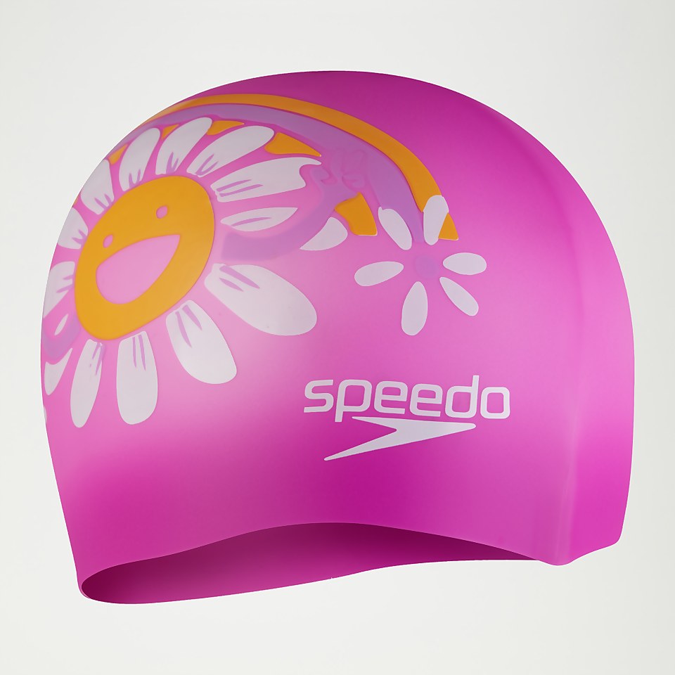 Junior Printed Silicone Cap Pink/Violet