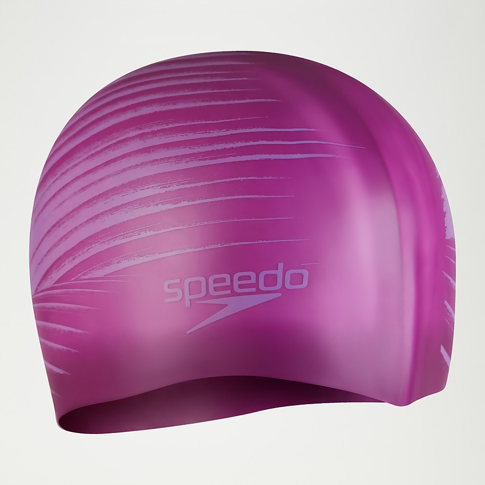 Adult Long Hair Printed Cap Berry/Violet