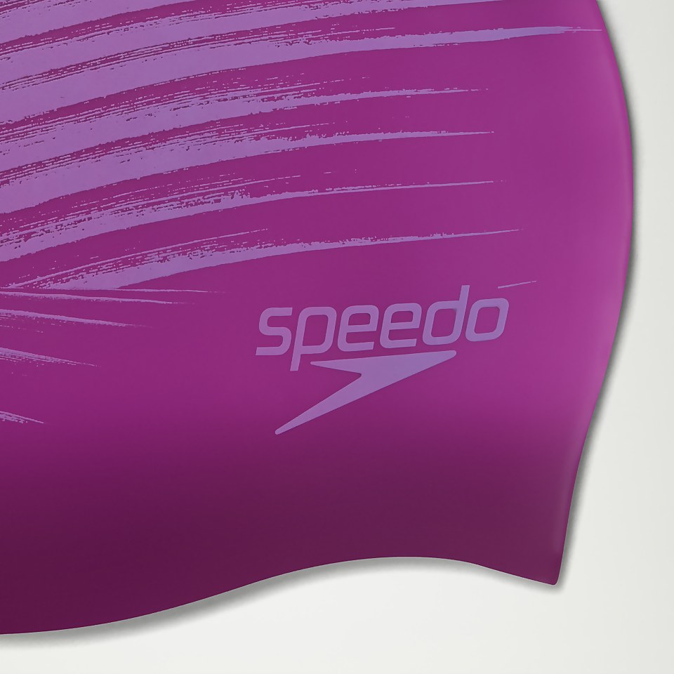 Adult Long Hair Printed Cap Berry/Violet