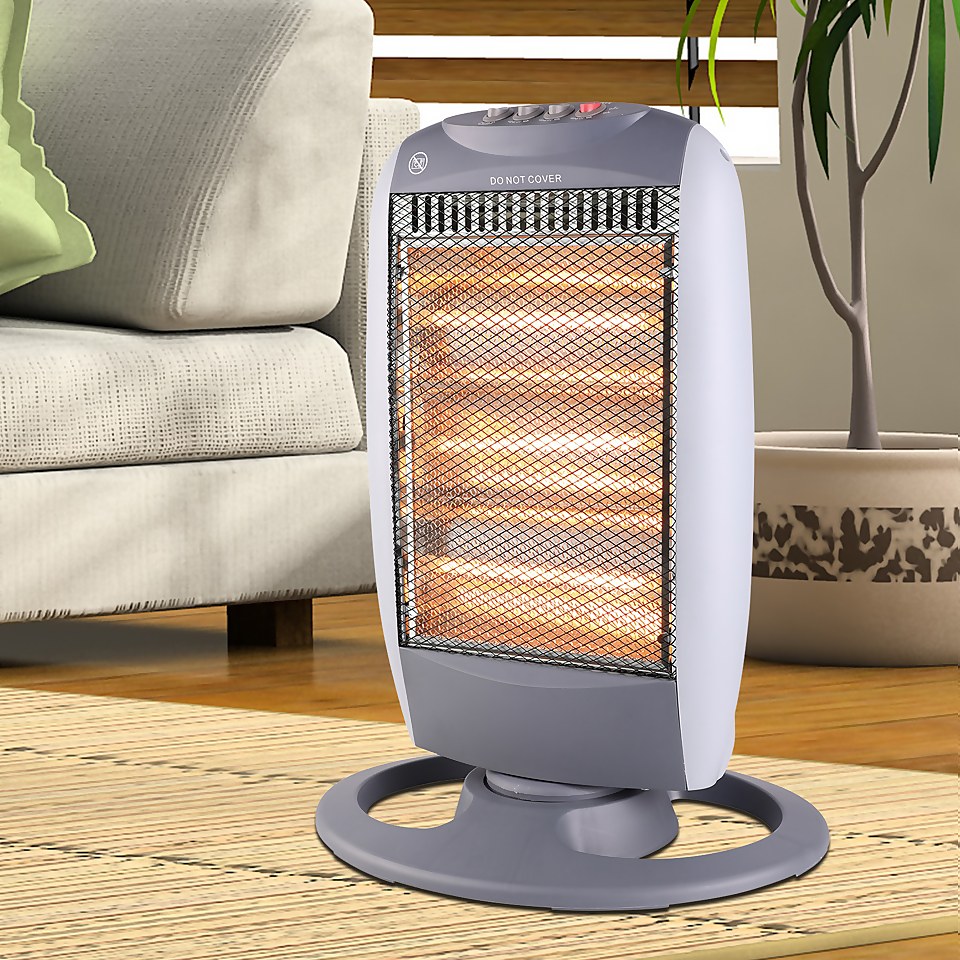 Homebase Radiant Heater With 3 Halogen Heating Tubes 1200W