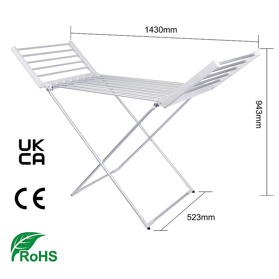 Heated Clothes Airer with Cover
