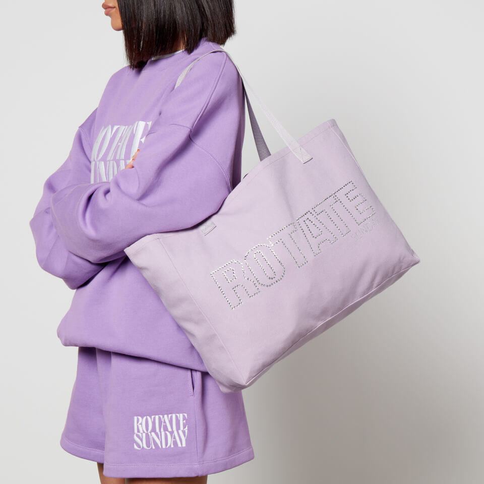 Rotate Logo-Embossed Canvas Tote Bag