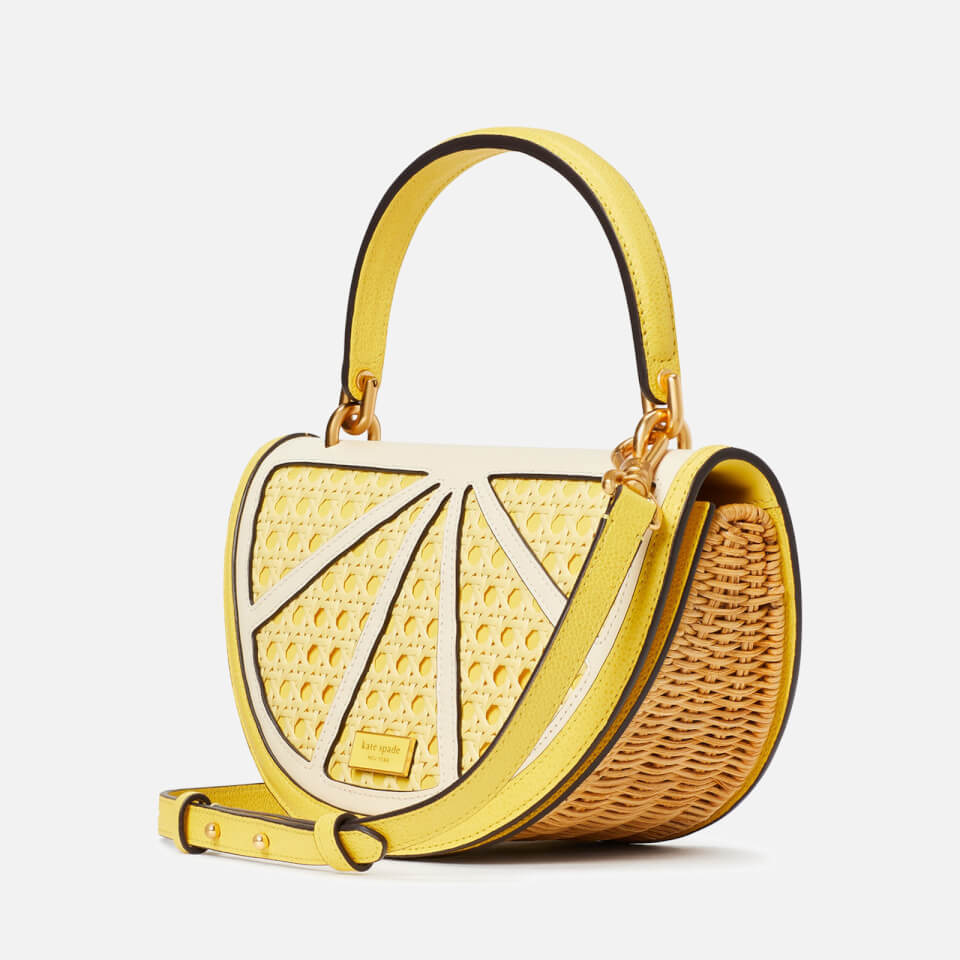 Kate Spade New York Lemon Drop Wicker Crossbody Bag