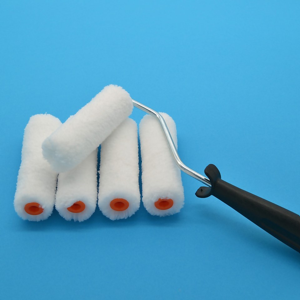 Pro Renovator 100mm Mini Paint Roller Kit 10 Pack Homebase