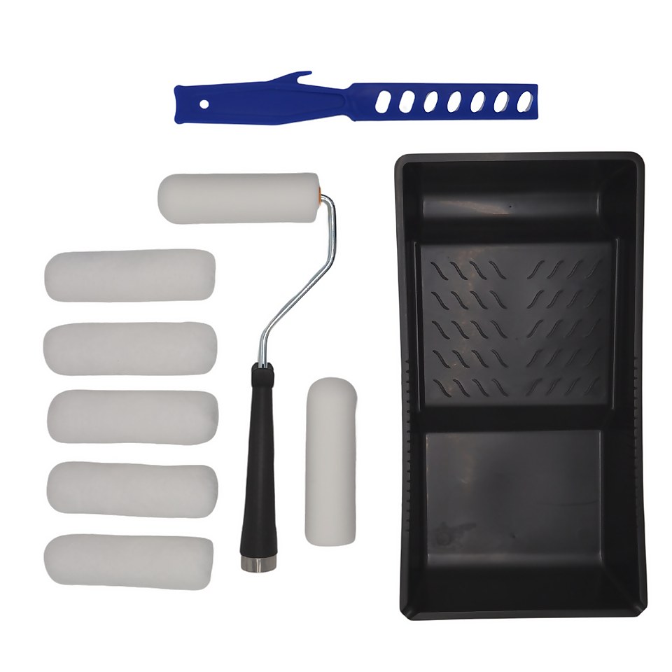 Pro Renovator 100mm Mini Paint Roller Kit 10 Pack Homebase