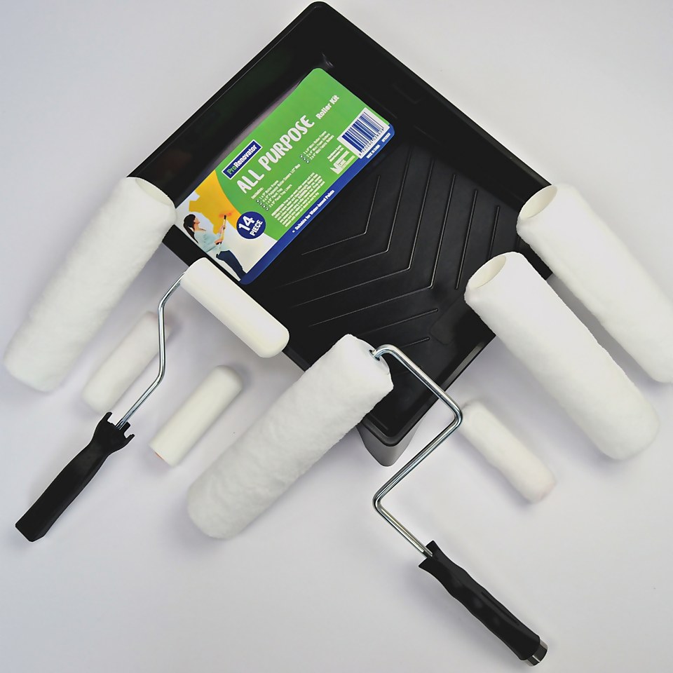 Pro Renovator 230mm Paint Roller Kit 14 Pack Homebase