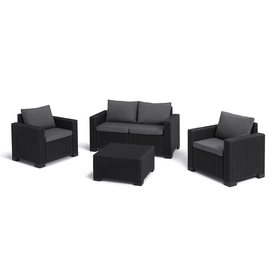 Keter California 4 Seater Outdoor Garden Furniture Lounge Set