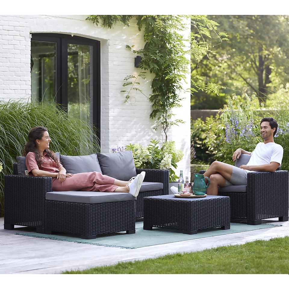 Keter 4 seater rattan sofa set clearance