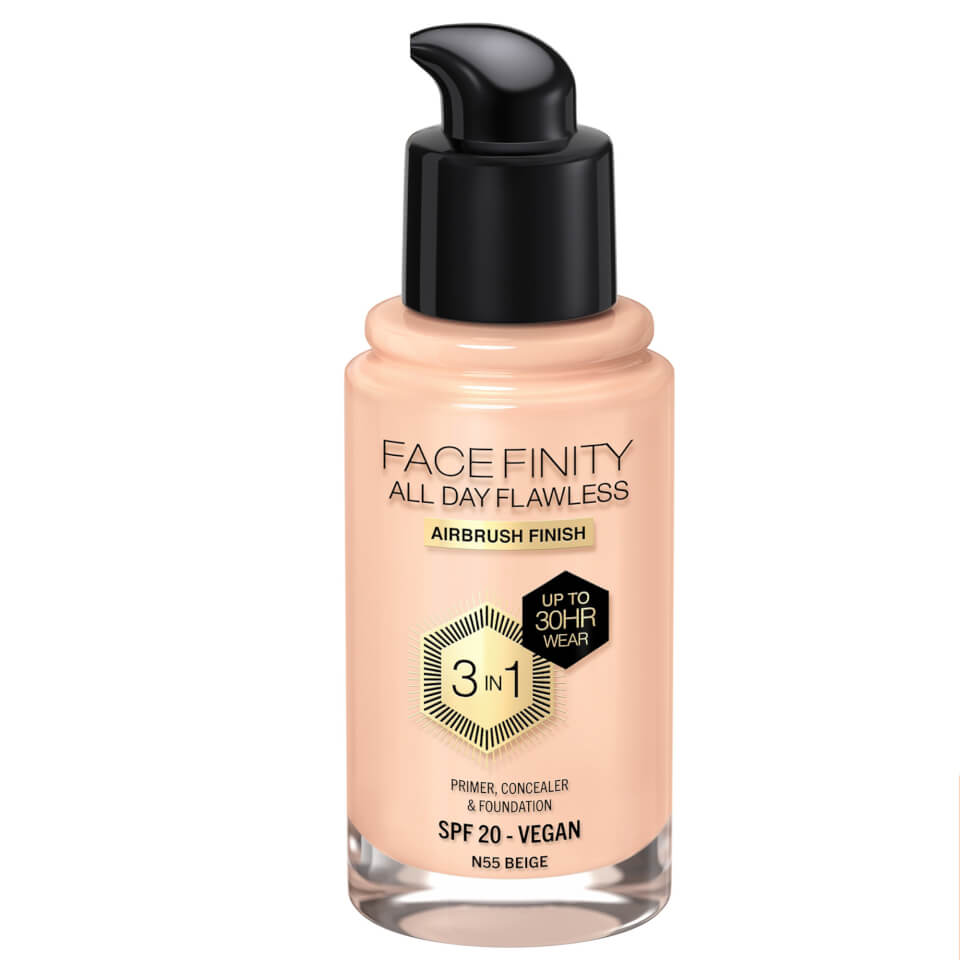 Max Factor Facefinity All Day Flawless 3 in 1 Vegan Foundation 30ml (Various Shades)