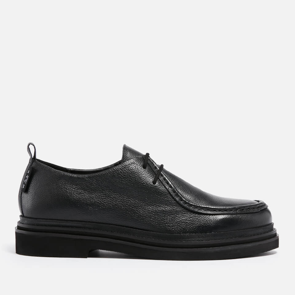 Walk London Men's Brooklyn Apron Pebbled Leather Shoes