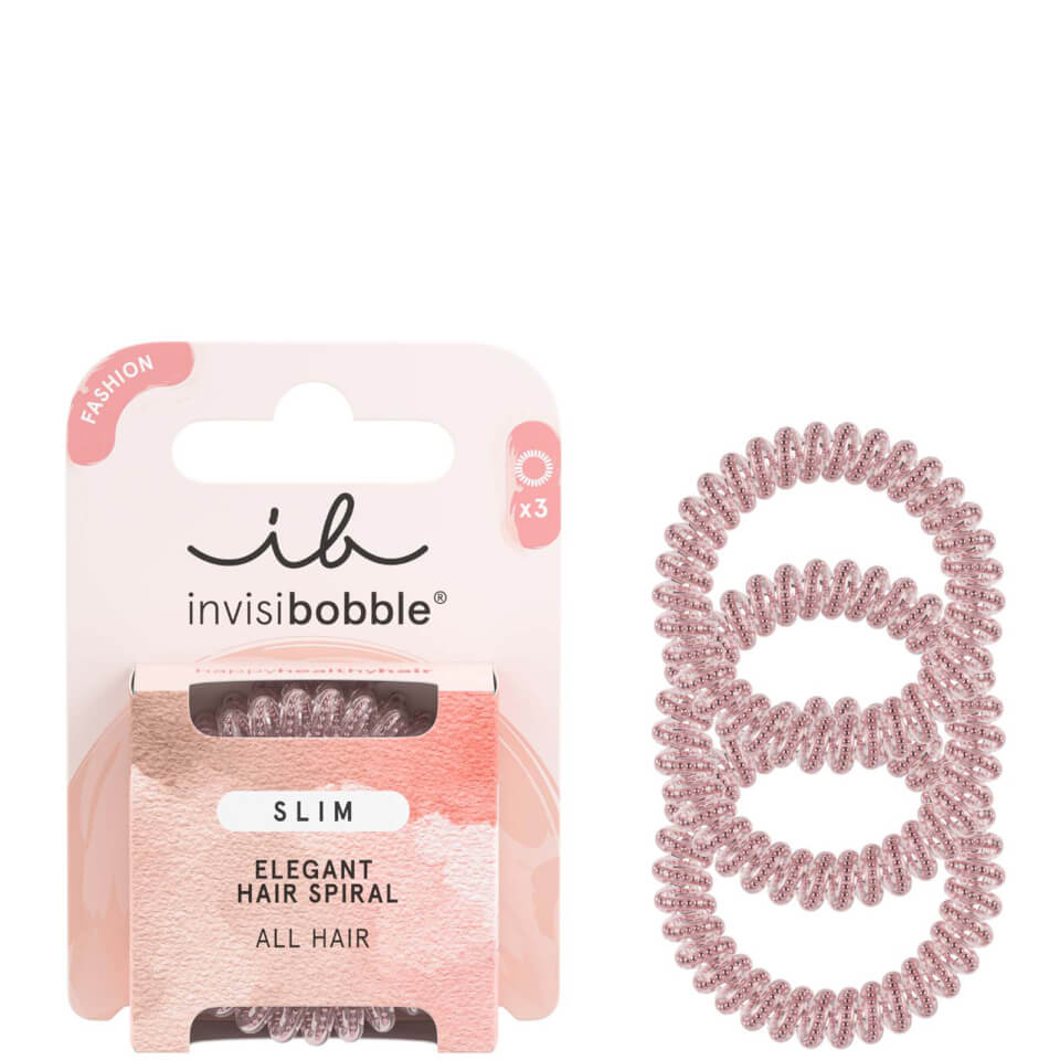 invisibobble Slim Pink Monocle Slim Spirals (Pack of 3)
