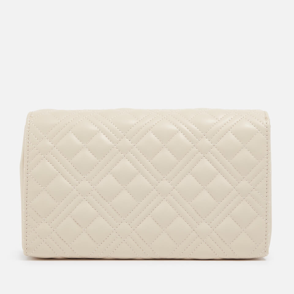 Love Moschino Classic Quilted Faux Leather Crossbody Bag