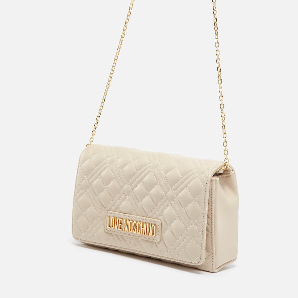 Love moschino quilted faux leather shoulder bag hot sale