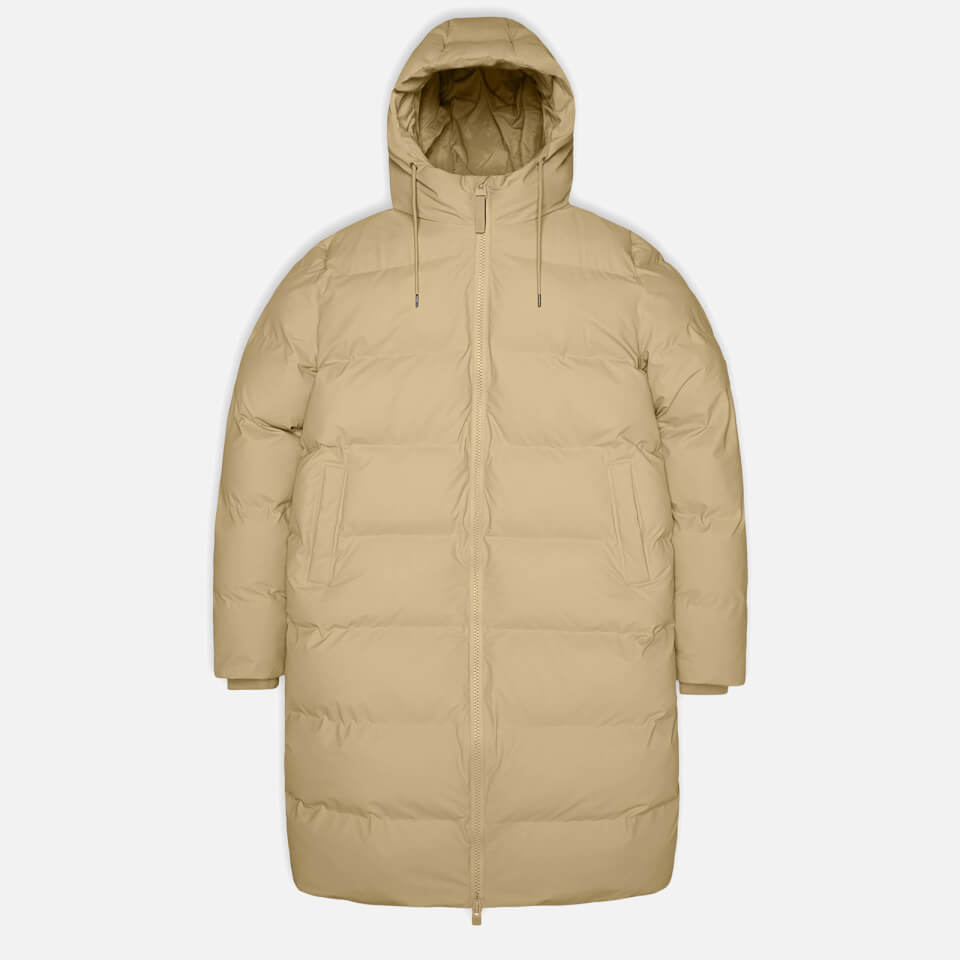 Rains Alta Long Coated Shell Puffer Jacket XS Coggles