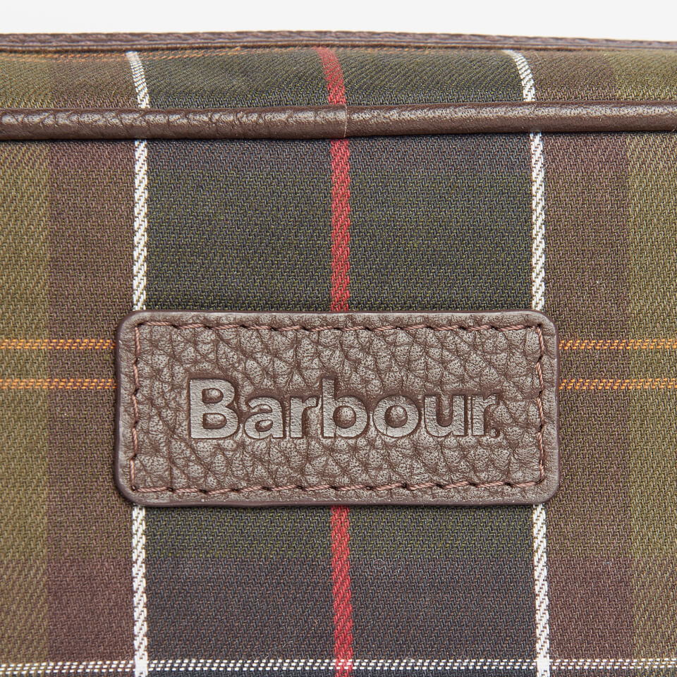Barbour Tartan Leather Wash Bag