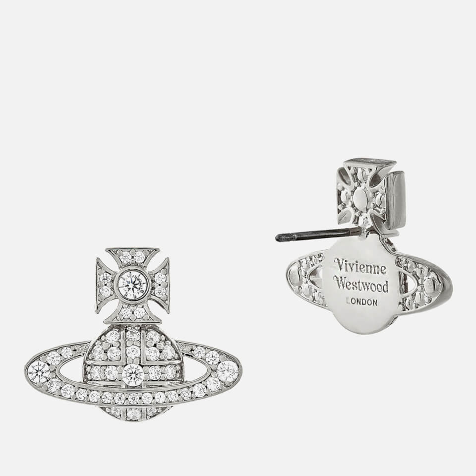 Vivienne Westwood Carmela Bas Relief Silver-Tone Earrings