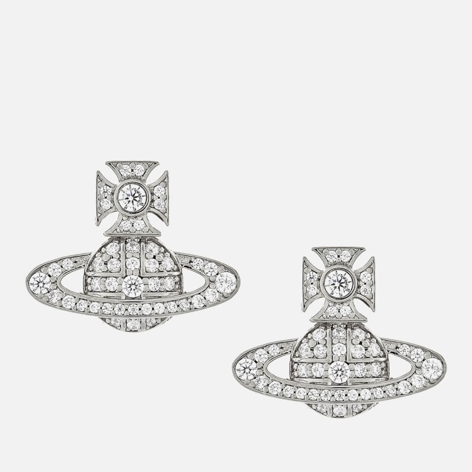 Vivienne Westwood Carmela Bas Relief Silver-Tone Earrings