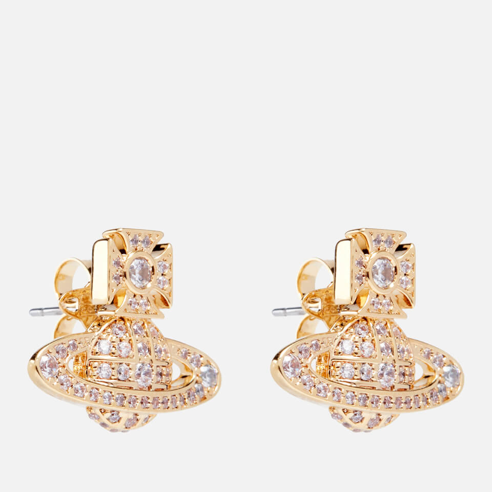 Vivienne Westwood Carmela Bas Relief Gold-Tone Earrings
