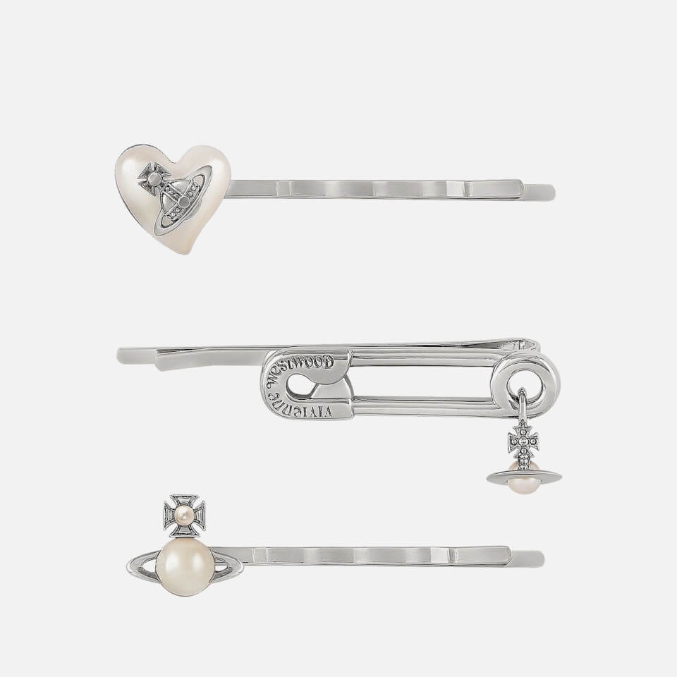 Vivienne Westwood Tilde Three-Pack Silver-Tone Hair Clips