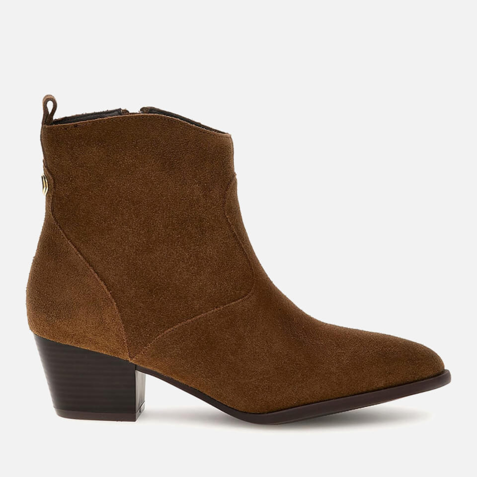 Guess Women's Boyta Leather Western Boots - UK 3