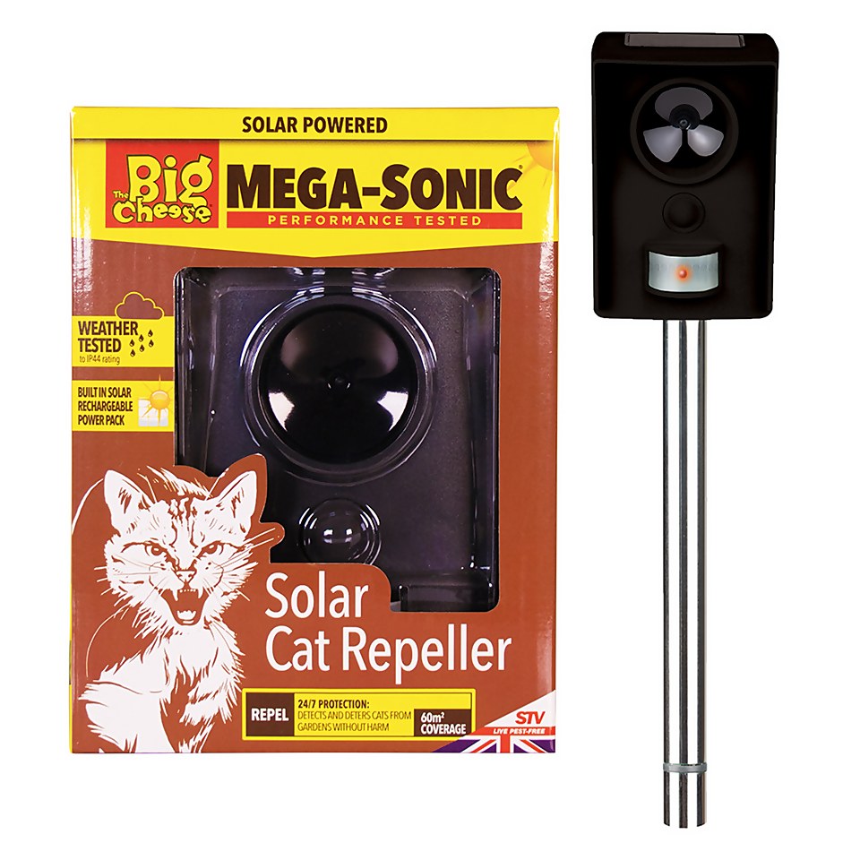 The Big Cheese Mega Sonic Solar Cat Repeller