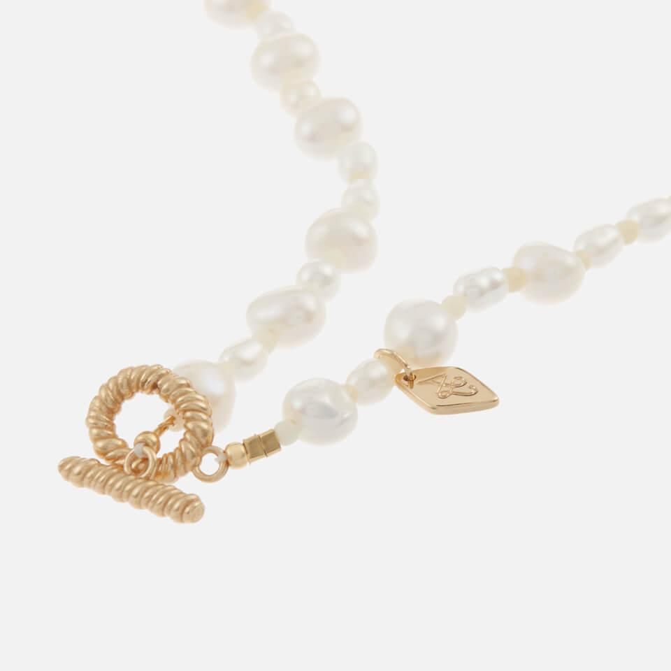 Anni Lu Gold-Tone, Glass Pearl and Bead Necklace