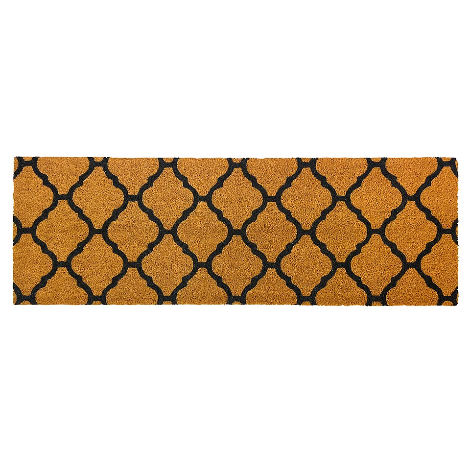 Trellis Patio PVC & Coir Doormat - 39 x 119cm