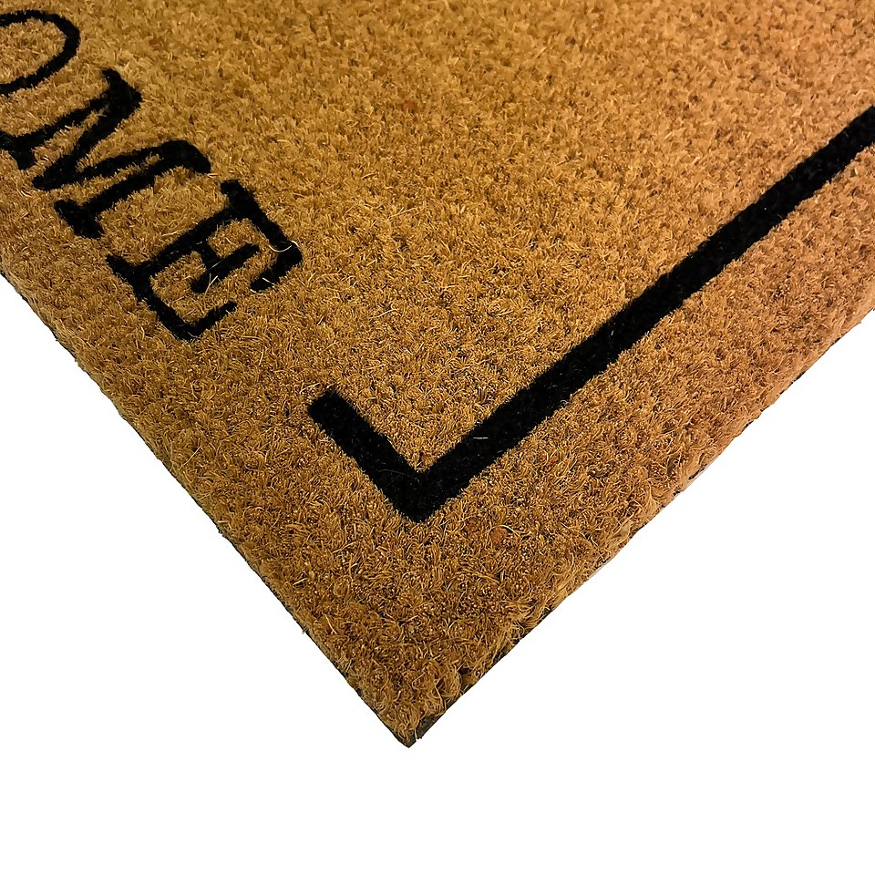 Welcome Design PVC & Coir Doormat - 39 x 59cm