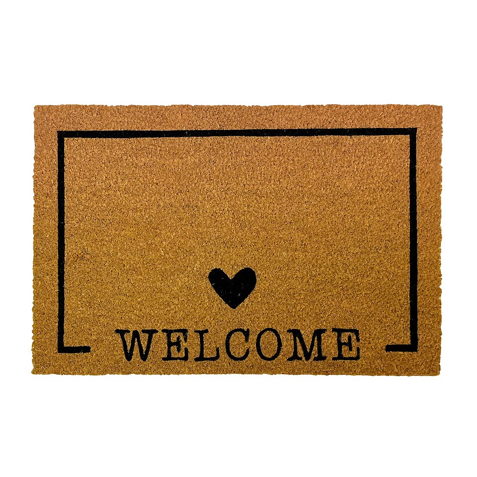 Welcome Design PVC & Coir Doormat - 39 x 59cm