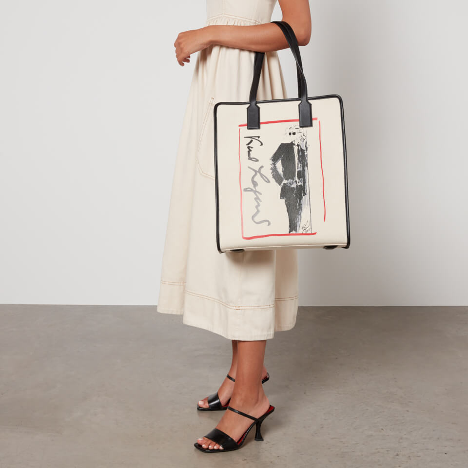 Karl Lagerfeld Series Canvas Shopper Tote Bag