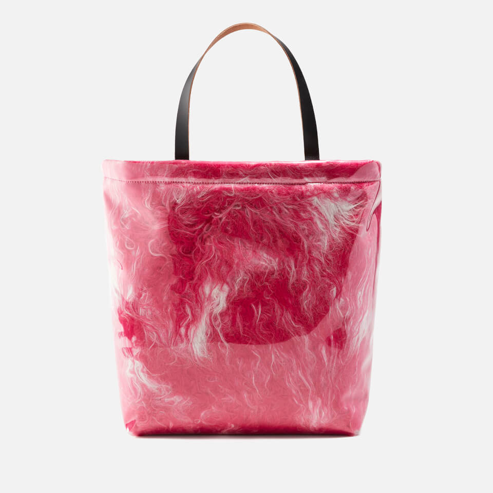 Marni Faux Fur and PVC Tote Bag