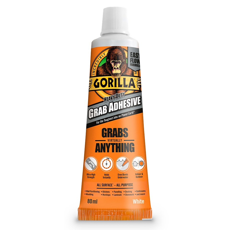 Gorilla Grab Adhesive White - 80ml