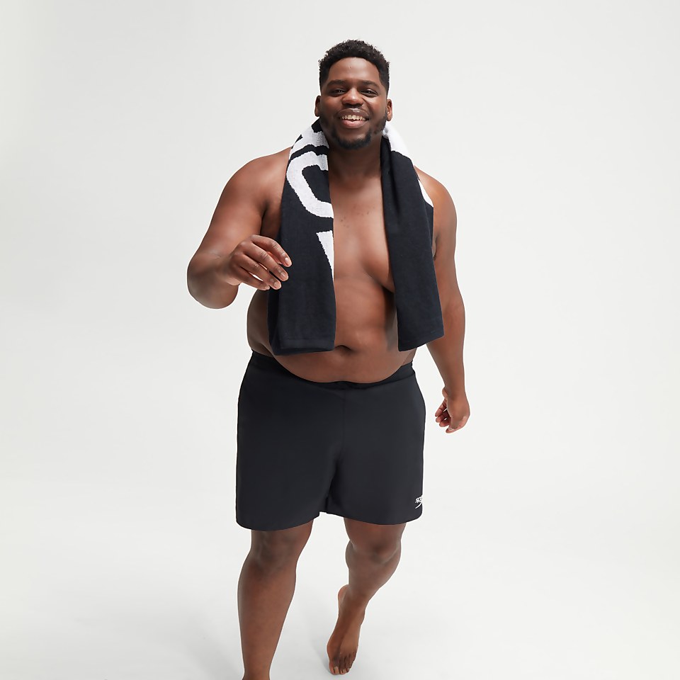 Men's Plus Size Essential 16" Swim Shorts Black