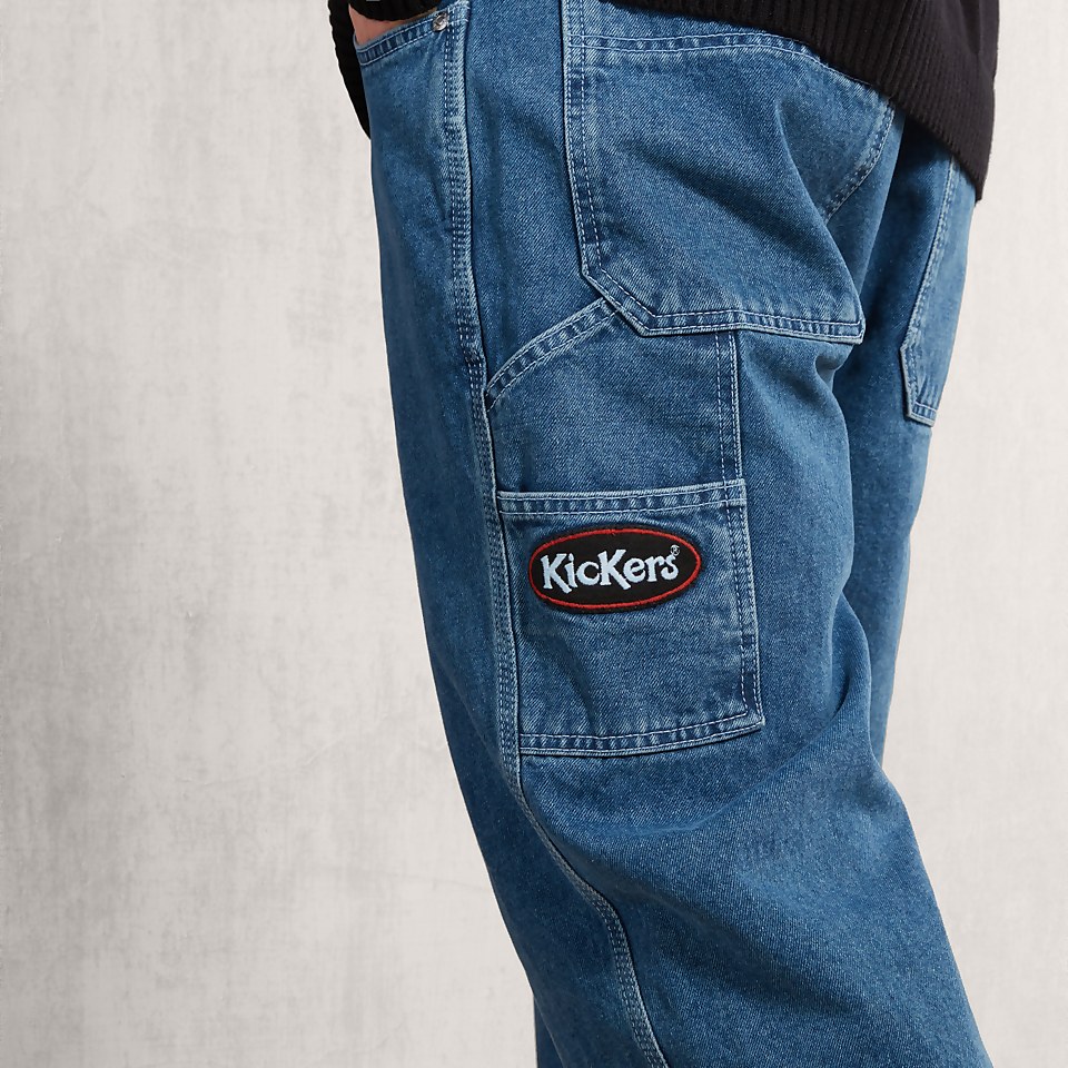 Men's Mid Wash Carpenter Jeans Blue