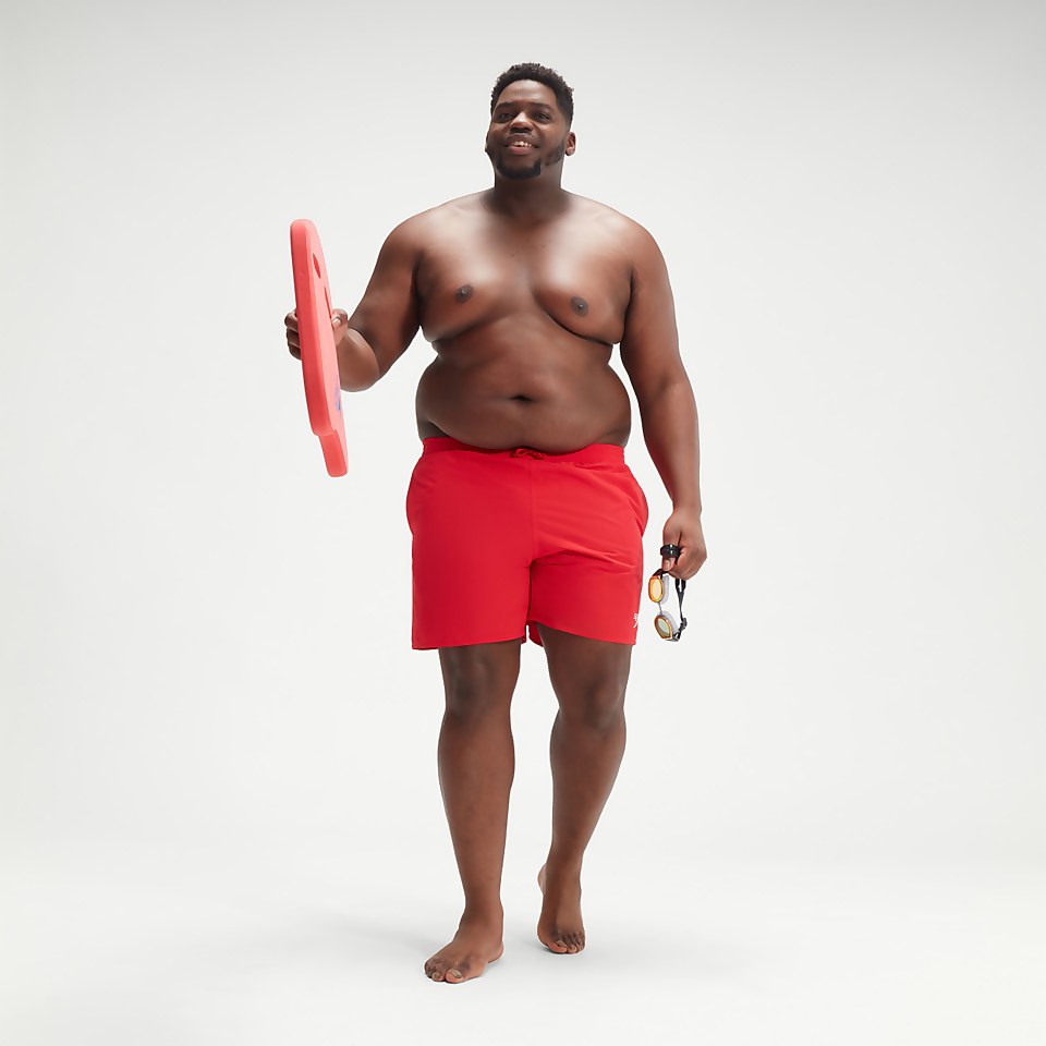 Men's Plus Size Essential 16" Swim Shorts Red