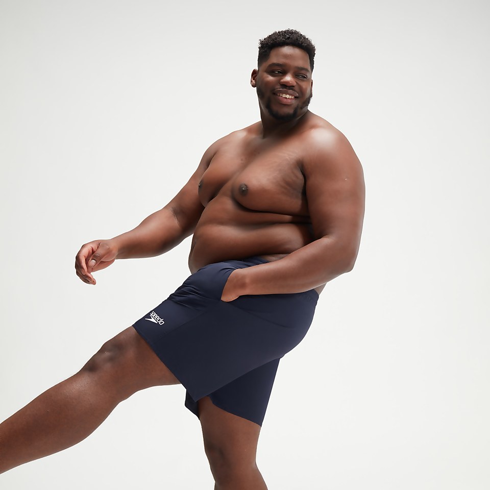 Men's Plus Size Essential 16" Swim Shorts Navy