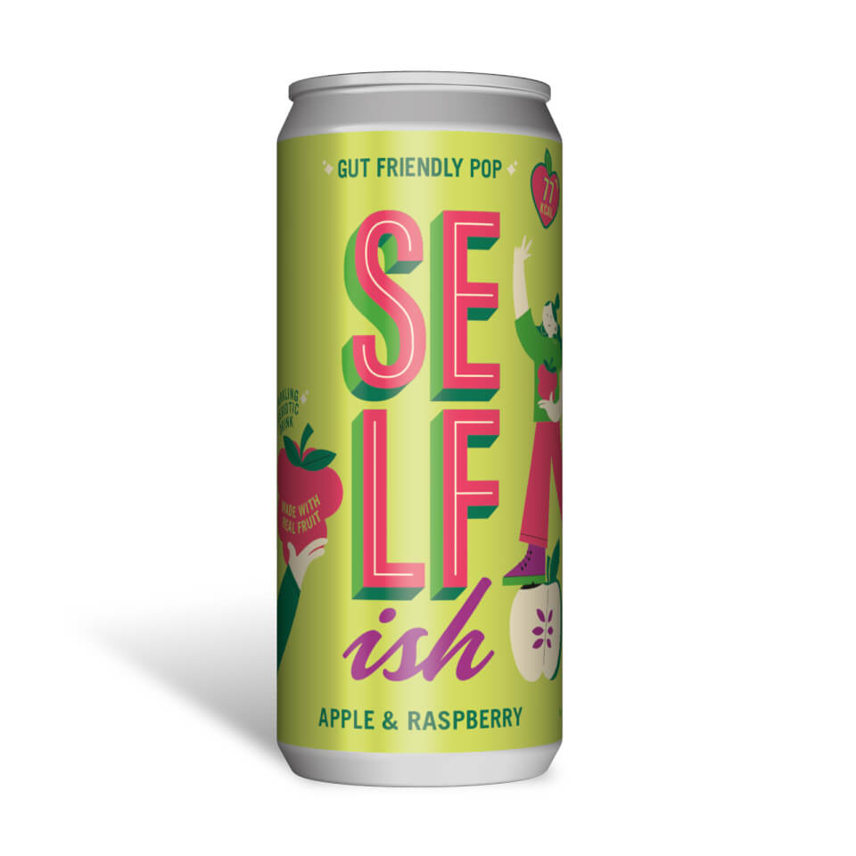 Sparkling Prebiotic Drink - Apple & Raspberry (12 x 330ml Cans)