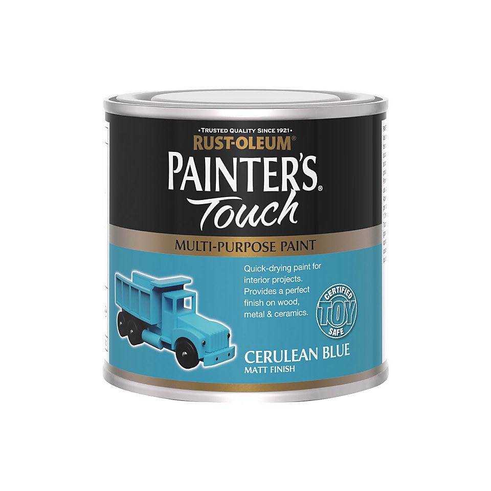 Rust-Oleum Painters Touch Matt Paint Cerulean Blue - 250ml