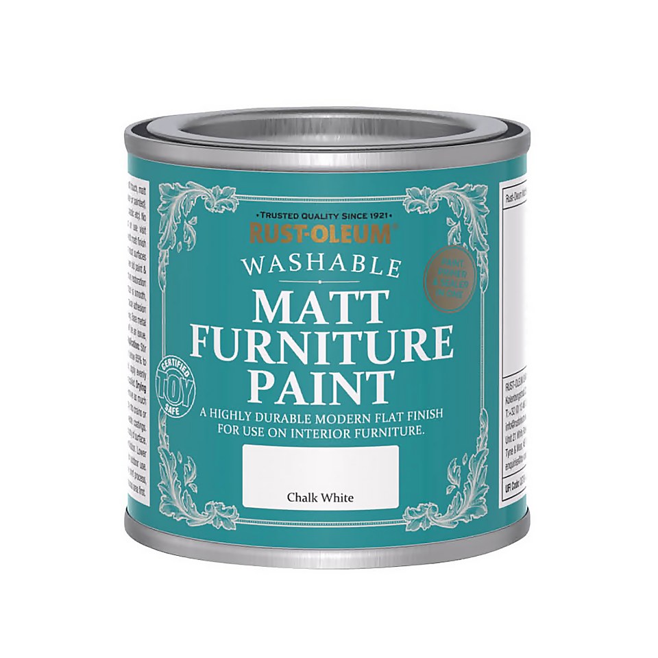 Rust-Oleum Matt Furniture Paint Chalk White - 125ml