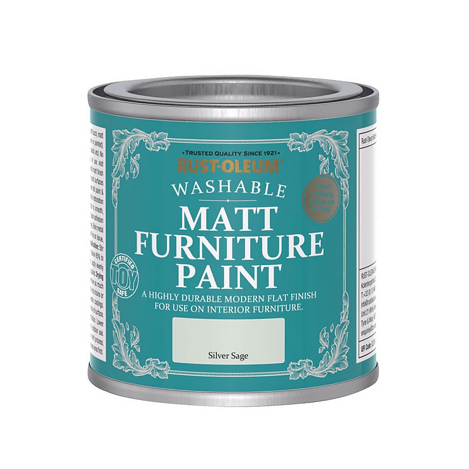 Rust-Oleum Matt Furniture Paint Silver Sage - 125ml