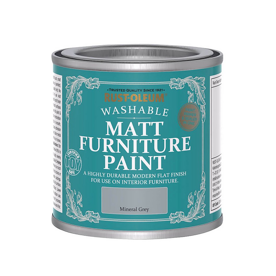 Rust-Oleum Matt Furniture Paint Mineral Grey - 125ml