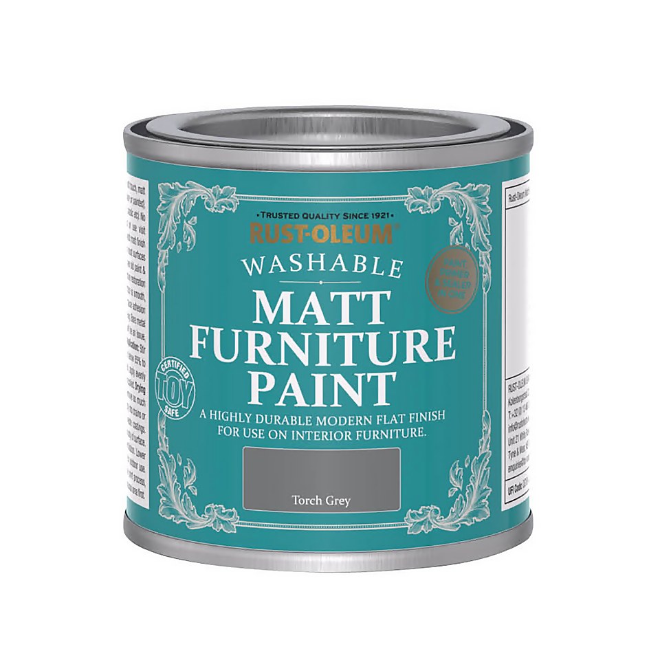 Rust-Oleum Matt Furniture Paint Torch Grey - 125ml