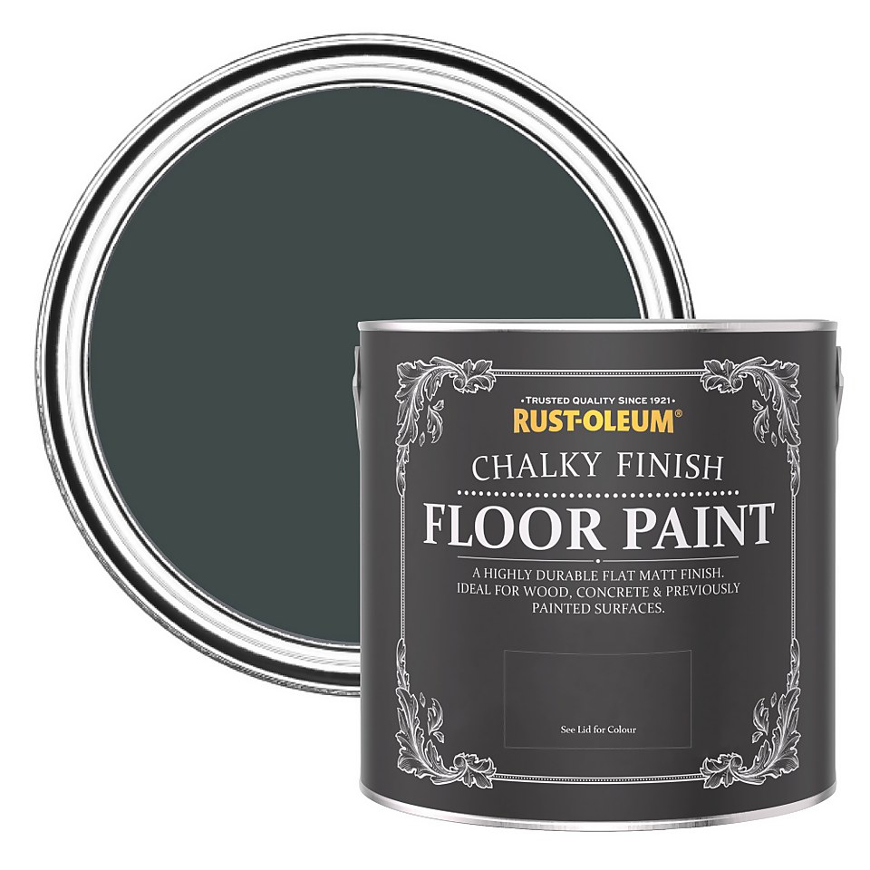 Rust-Oleum Chalky Floor Paint Black Sand - 2.5L