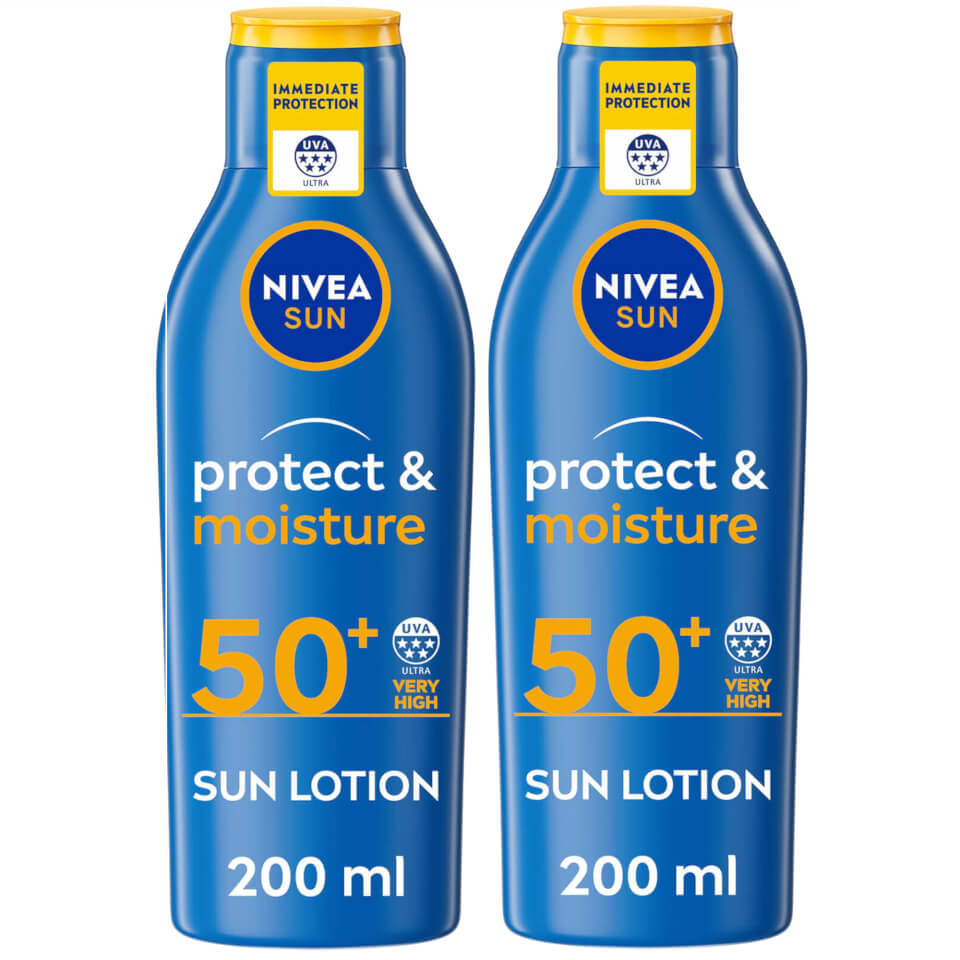 NIVEA SUN Protect and Moisture Sun Cream Lotion SPF50+ 200ml Duo