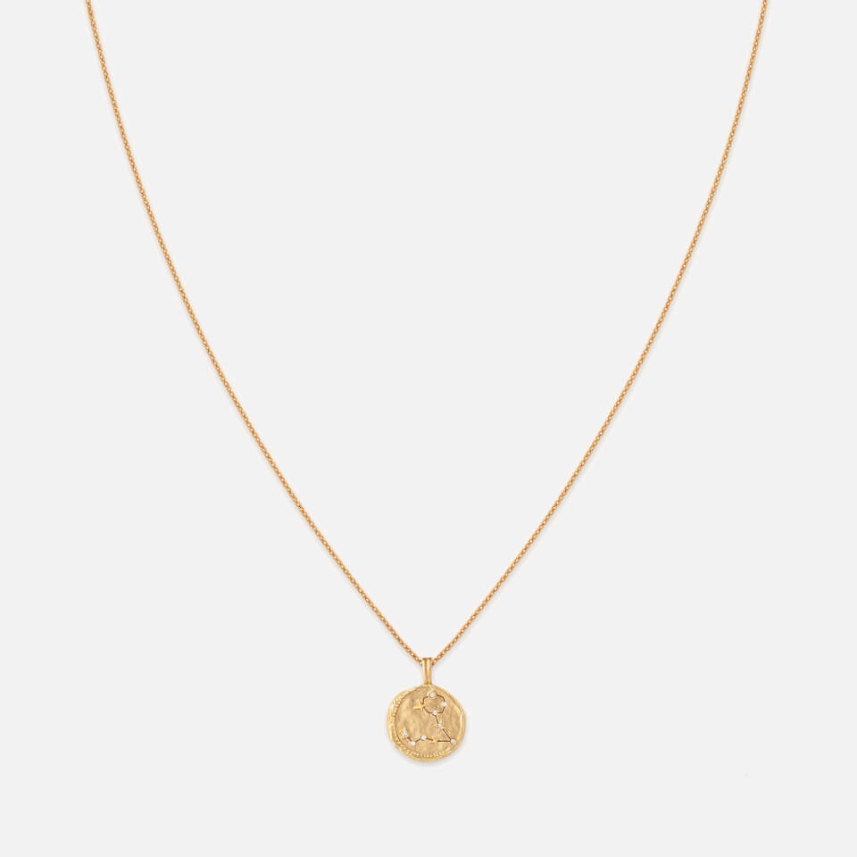 Astrid & Miyu Pisces Zodiac 18-Karat Gold-Plated Sterling Silver Necklace