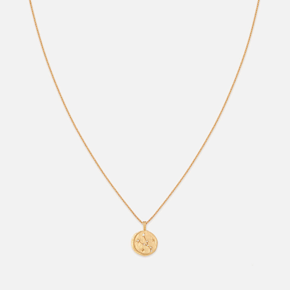 Astrid & Miyu Taurus Zodiac 18-Karat Gold-Plated Sterling Silver Necklace
