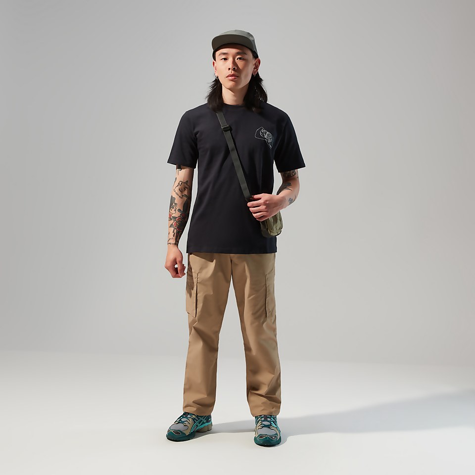 Hike Beans Short Sleeve Tee für Herren - Schwarz